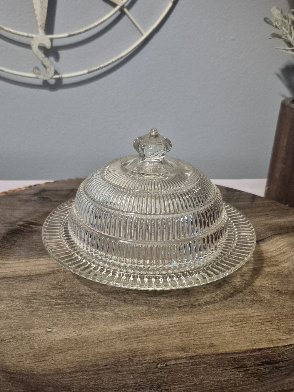 Vintage Anchor Hocking Covered Cheese Dome - Elegant Home Dining Serving Piece